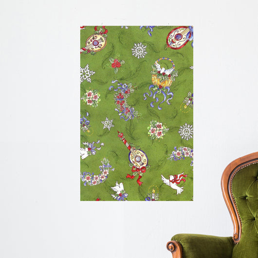 Festive Pattern Green Wall Decal