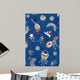 Festive Pattern Blue Wall Decal