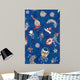 Festive Pattern Blue Wall Decal