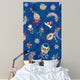 Festive Pattern Blue Wall Decal