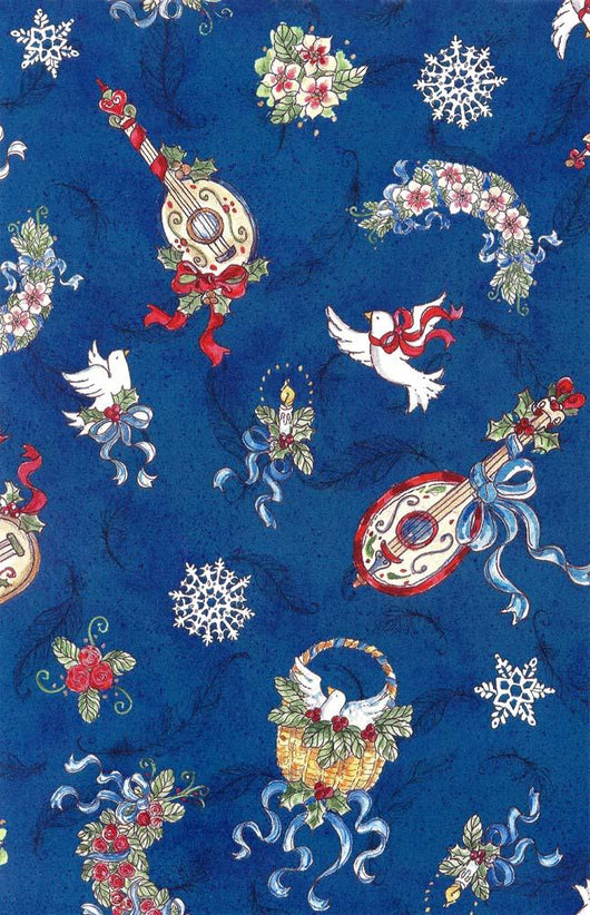 Festive Pattern Blue Wall Decal