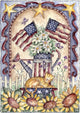Garden Cat and Flags Wall Decal