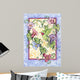 Hummingbird with Trumpet Flowers Wall Decal