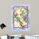 Hummingbird with Trumpet Flowers Wall Decal