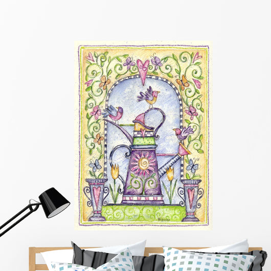 Watering Cans Arch Wall Decal