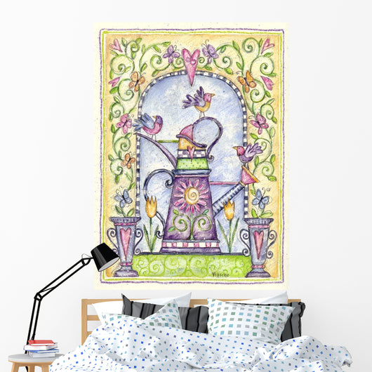Watering Cans Arch Wall Decal