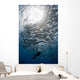 Diver Looks Schooling Jacks Wall Decal Design 2