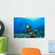Titan Triggerfish Picking Coral Wall Decal Design 1