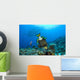 Titan Triggerfish Picking Coral Wall Decal Design 1