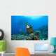 Titan Triggerfish Picking Coral Wall Decal Design 1