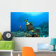 Titan Triggerfish Picking Coral Wall Decal Design 1
