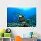 Titan Triggerfish Picking Coral Wall Decal Design 1