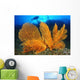 Diver Looks Large Gorgonian Wall Decal Design 3