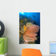 Diver Looks Large Gorgonian Wall Decal Design 2