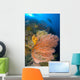Diver Looks Large Gorgonian Wall Decal Design 2
