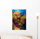 Diver Looks Colorful Reef Wall Decal Design 3