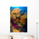 Diver Looks Colorful Reef Wall Decal Design 3