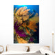 Diver Looks Colorful Reef Wall Decal Design 3