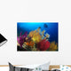 Diver Looks Colorful Reef Wall Decal Design 2