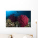 Diver Looks Colorful Reef Wall Decal Design 1