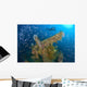 Diver Explores Wreck Japanese Wall Decal Design 2