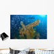 Diver Explores Wreck Japanese Wall Decal Design 2