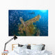 Diver Explores Wreck Japanese Wall Decal Design 2