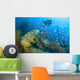 Diver Explores Wreck Japanese Wall Decal Design 1