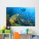 Diver Explores Wreck Japanese Wall Decal Design 1