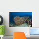 Diver Explores Wreck Us Wall Decal Design 2