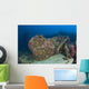 Diver Explores Wreck Us Wall Decal Design 2