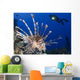 Common Lionfish with Diver Wall Decal