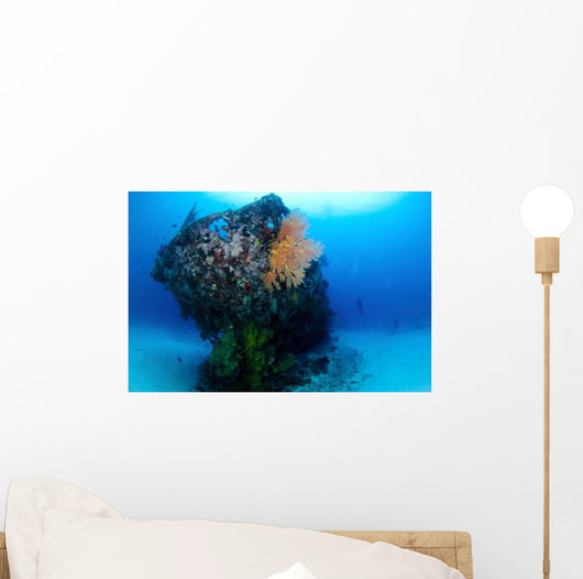 Coral Encrusted Stern Japanese Wall Decal