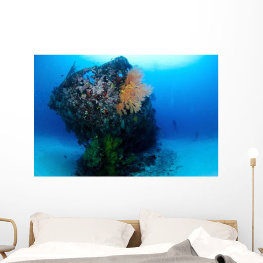 Coral Encrusted Stern Japanese Wall Decal