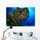 Diver under Coral Encrusted Wall Decal