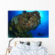Diver under Coral Encrusted Wall Decal
