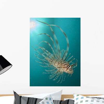 Close-up Lionfish Gorontalo Indonesia Wall Decal Design 1 shown on a wall