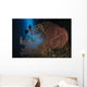 Diver Descends Cavern above Wall Decal