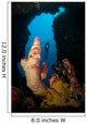 Diver Looks into Cavern Wall Decal