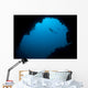 Diver Explores Cavern Gorontalo Wall Decal