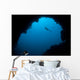 Diver Explores Cavern Gorontalo Wall Decal