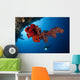 Diver Looks Bright Red Wall Decal Design 2
