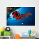 Diver Looks Bright Red Wall Decal Design 2