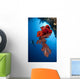 Diver Looks Bright Red Wall Decal Design 1
