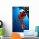 Diver Looks Bright Red Wall Decal Design 1