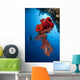 Diver Looks Bright Red Wall Decal Design 1