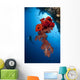 Diver Looks Bright Red Wall Decal Design 1