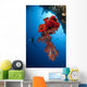 Diver Looks Bright Red Wall Decal Design 1