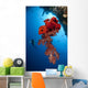Diver Looks Bright Red Wall Decal Design 1
