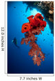 Diver Looks Bright Red Wall Decal Design 1